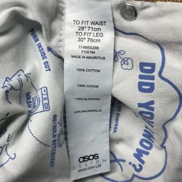 ASOS DESIGN Jeans Womens 28x30 Blue High Rise Farleigh Slim Straight‎ Mom NEW - Picture 7 of 10